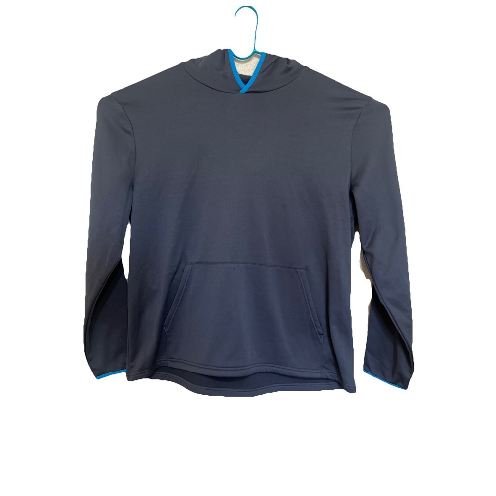 Xersion Hoodie Men's XXL Pullover Gray And Blue ‎ Long Sleeve Quick-Dry NWT 2XL